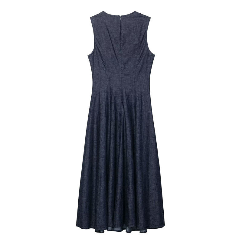 New slim fit fashion retro den - đánh giá và giá Midi Dress