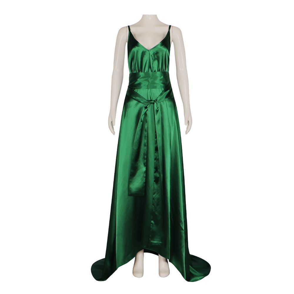 Emerald Satin Camisole Dress - - đánh giá và giá Evening Gown